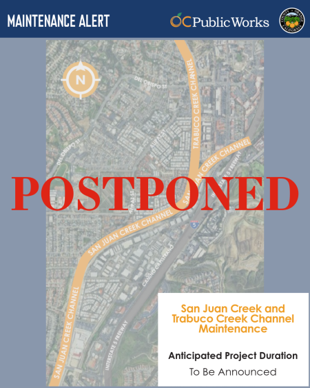 Construction Alerts-3-SJC & TC Creek Channel Maint Postponed