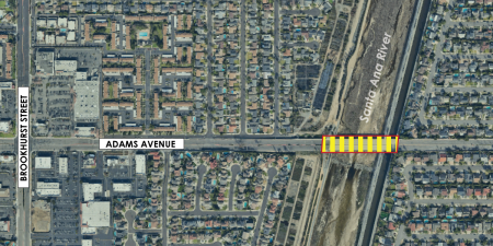 Adams Ave Bridge Map